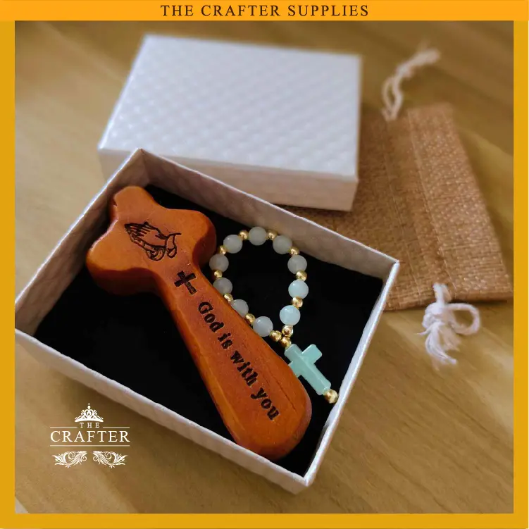The Crafter Wooden Cross Holding Cross Comfort Cross Praying Cross Christening Souvenir Holy Land