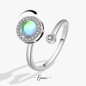 Cincin Batu Mata Kucing, Reka Bentuk Pelbagai Fungsi, Gaya Mudah, Rasa Tinggi, Boleh Diputar, Reka Bentuk Personaliti, Trend pada tahun 2025, Melegakan Tekanansmall princess end  ring permata sonic pyrotechnic ring cincin  zircon in s votu jewelry