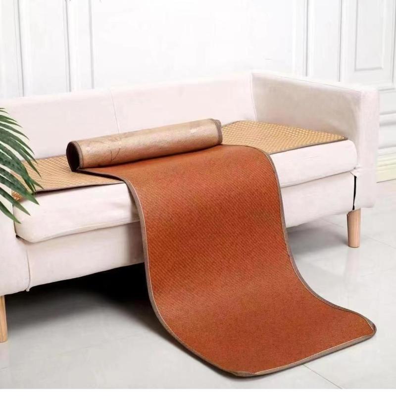 Product Introduction of Double-Sided Ice Silk Rattan Mat Sofa Seat Cushion for Summer Summer Universal Cool Breathable Cushion Wear-Resistant Dormitory Summer Mat 1