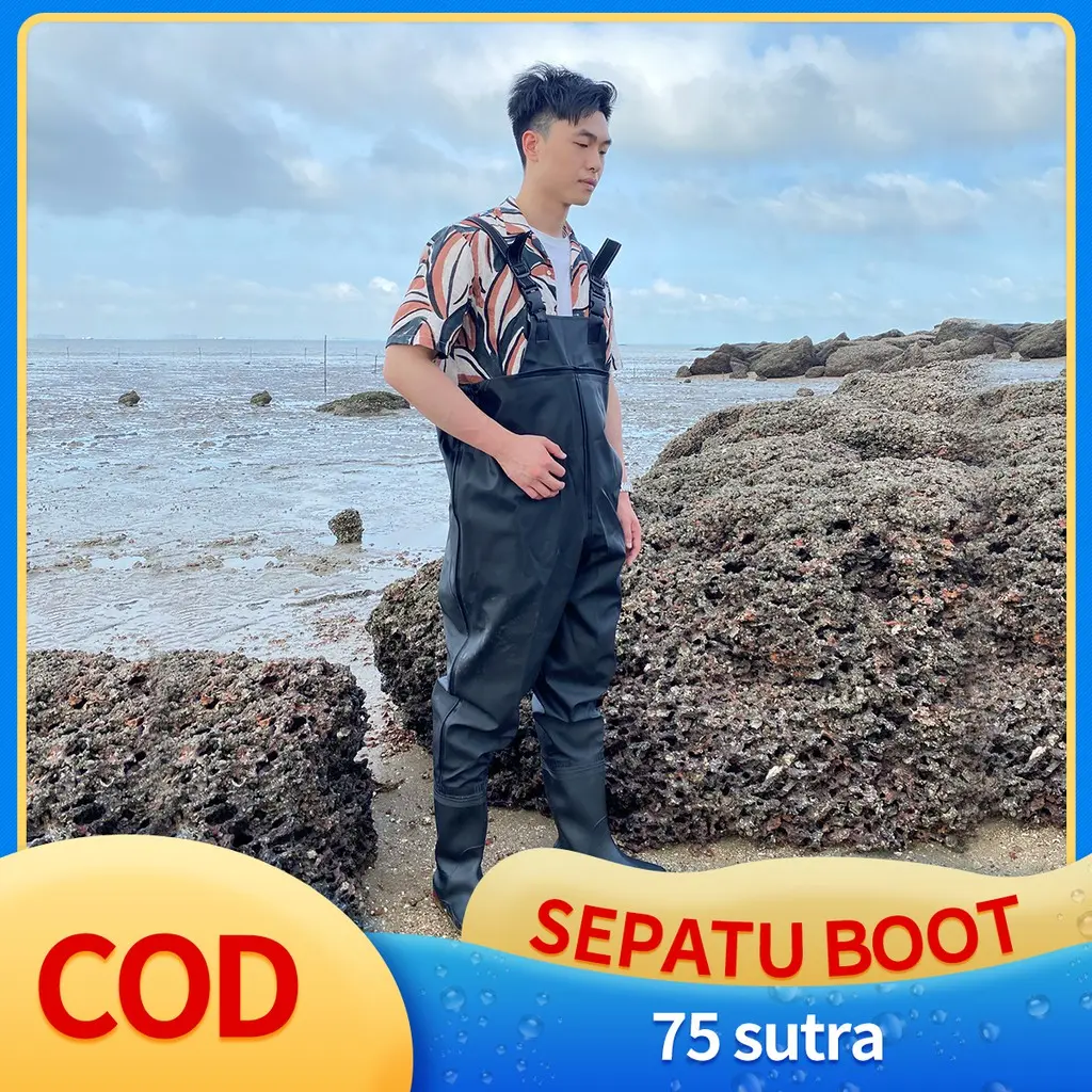 Bawah Air Celana Reservoir Hujan Celana dengan Sepatu Bot Hujan Tahan Air Pakaian Air Sepatu Setengah Tubuh Satu Potong Air Celana pria Garpu Menangkap Ikan Seluruh Tubuh Menebal