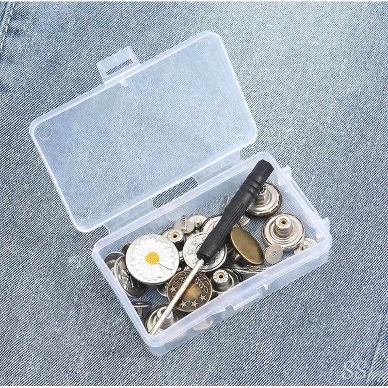 Product Introduction of Hộp 42 Chi Tiết Cúc Quần Thay Thế, Bộ Vít Cúc Quần Dễ Dàng Lắp Đặt, Có Thể Tháo Rời Phù Hợp Quần Jean, Quần Vải 36