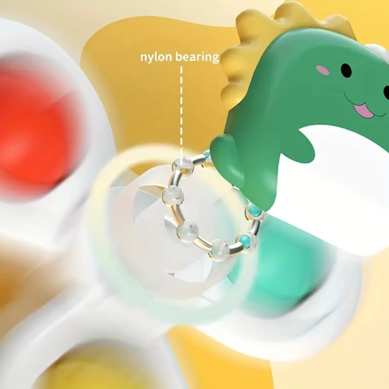 Cartoon Animal Design Suction Cup Spinner Toy, 3 Counts/set Rotating Top Toy, Best Gift Toy 5