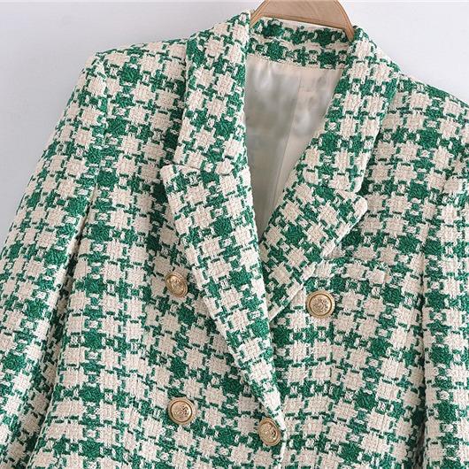 Blazer Green Tweed 004471 Kerja Wanita 1