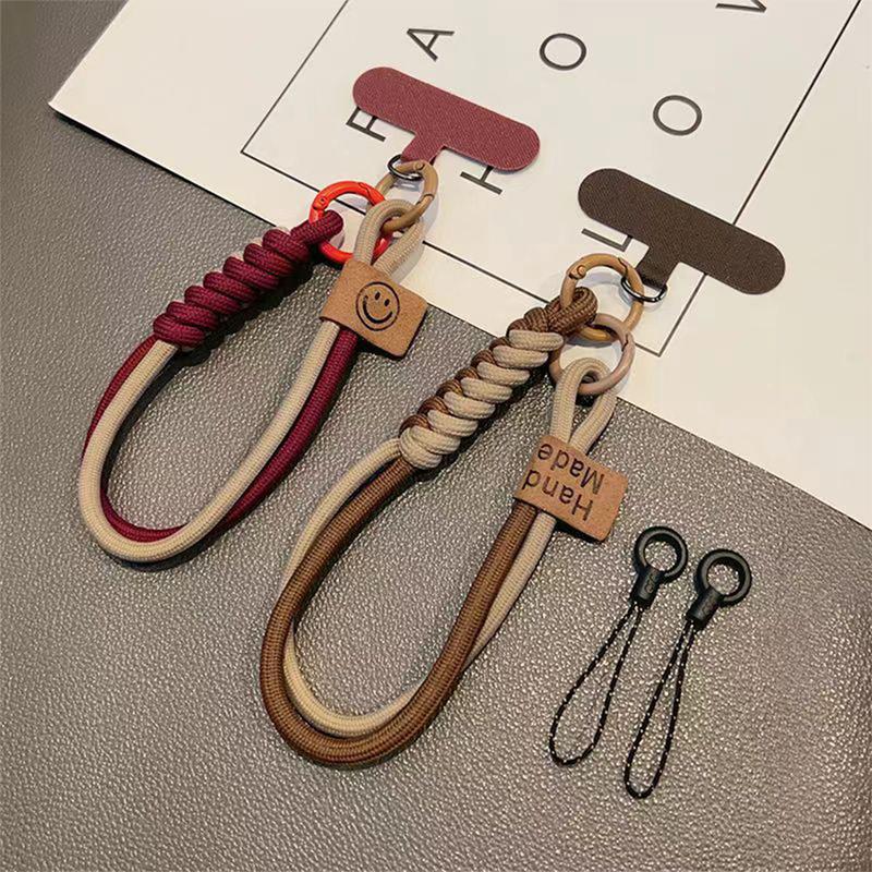 Product Introduction of Collision Color Woven Phone Case Universal Hanging Rope Short Handheld Pendant Anti Fall Versatile Wristband Trend Niche #474447 27