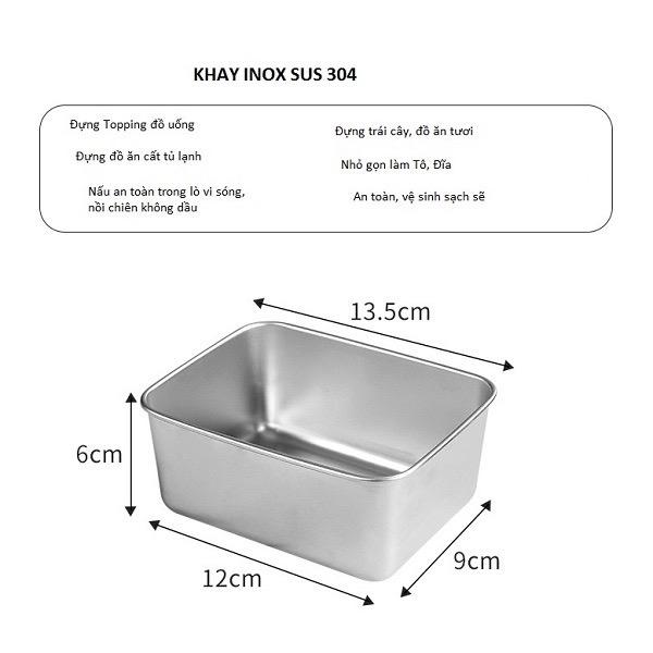 Set 5 hộp inox chống rỉ 304 kèm nắp nhựa bảo quản thực phẩm tủ lạnh đa năng sử dụng được cho lò vi sóng tiện dụng 1