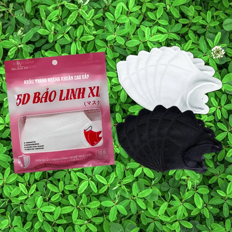 Thùng 100 chiếc khẩu trang 5D người lớn Bảo Linh XL chính hãng cao cấp dày dặn chống vi khuẩn, chống bụi mịn, chống tia UV. Nam Kiềng 6