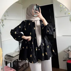 RQ - Aida Blouse Wanita Floral Babydoll LD 100 - 120