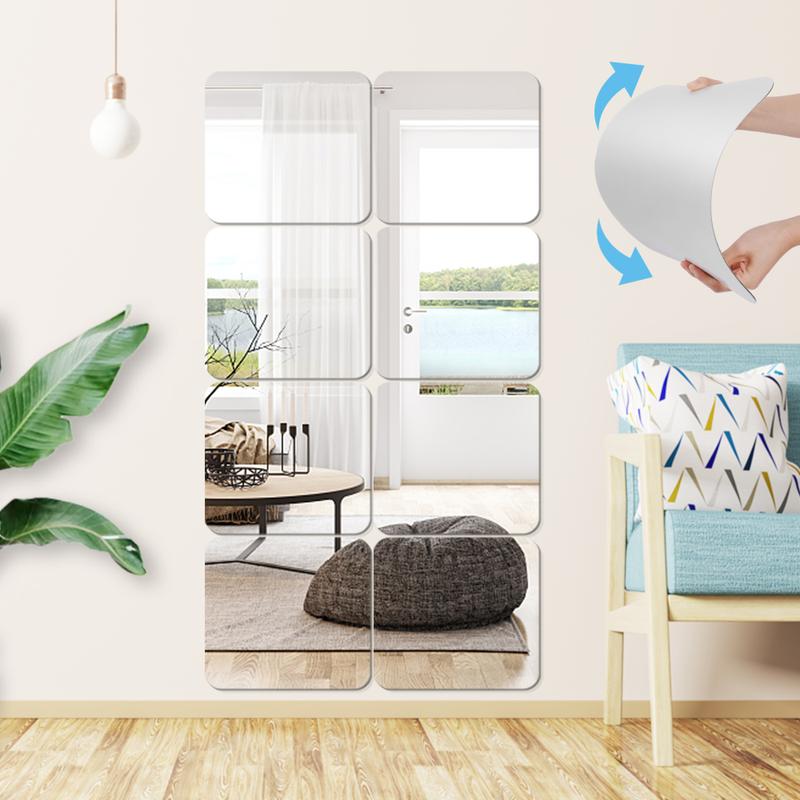 Product Introduction of Miếng Dán Tường Tráng Gương, Tự Làm, Đề Can Gương Vuông, Miếng Dán Gương Linh Hoạt, Trang Trí Tường, Trang Trí Phòng Khách Gia Đình Và Phòng Ngủ 12