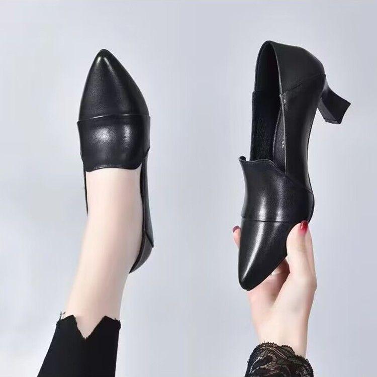 Giày Cao Gót Mũi Nhọn, Simir, Dành Cho Nữ, Phong Cách Duyên Dáng Và Thời Trang, Gót Trung Bình Giày Đi Làm, Giày Da, Gót Chunky, Hàng Mới Về Mùa Lò Xo Và Mùa Thu 2023 2