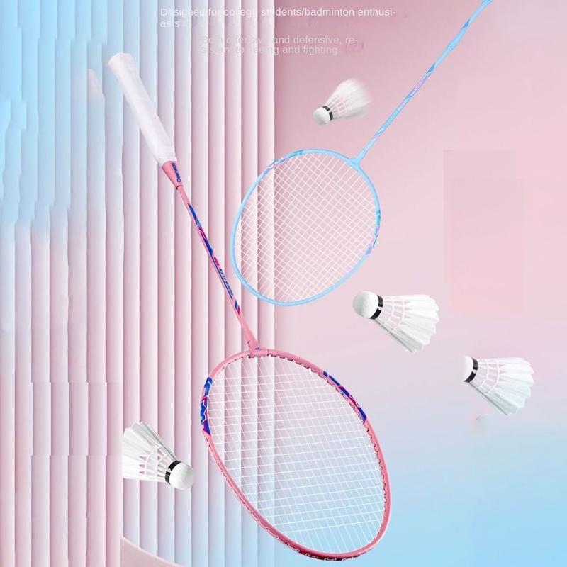 Product Introduction of Lightweight with 3 Shuttlecocks Badminton Rackets Carrying Bag Sports Equipment Double Racquet Set Soft Handle Badminton Set Amateur Beginner 13
