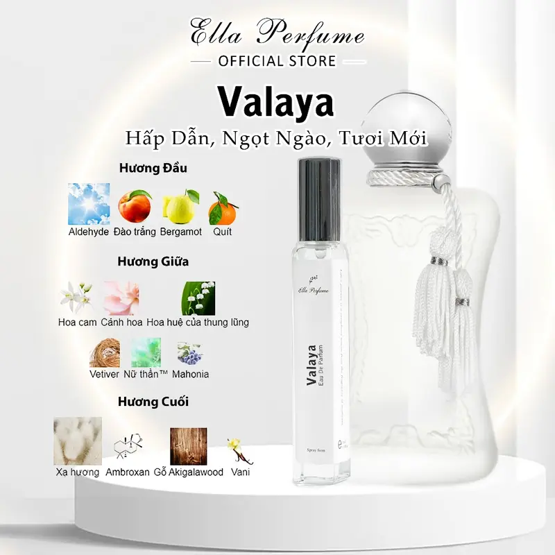 Nước Hoa Nữ Chính Hãng ELLA PERFUME Delina La Rosee / Delina / Valaya - Hương Thơm Dịu Dàng, Gợi Cảm, Sang Trọng 1