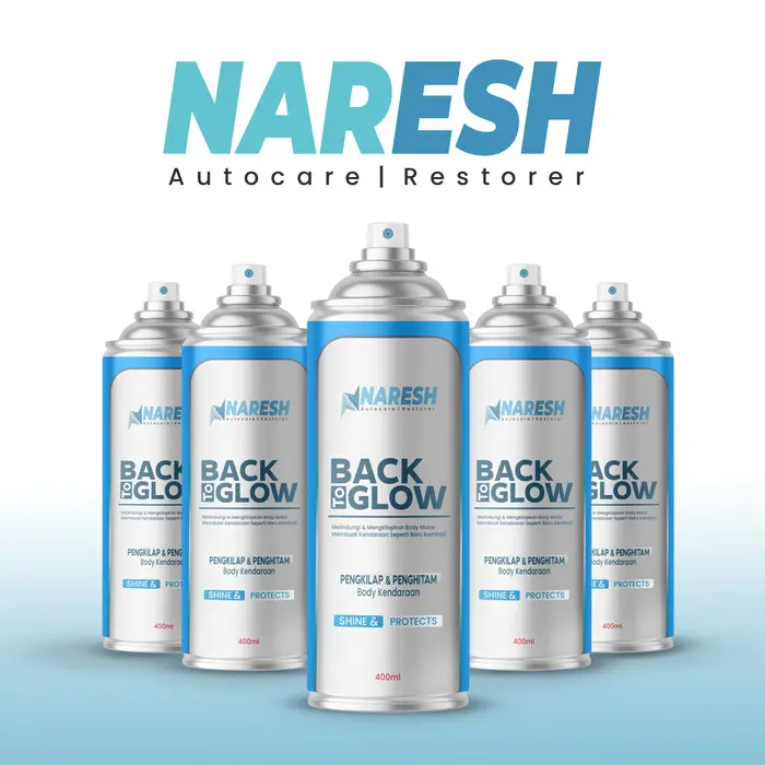 NARESH Restorer Pengkilap & Penghitam Body Motor dan Mobil Premium 400ml - Melindungi dan Mengkilapkan Body Motor Sehingga Berkilau Kembali dengan Formula Silicone Premium 6