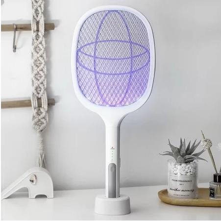 [Loại 1] Vợt Muỗi Tự Động Kiêm Đèn Bắt Muỗi 3 In 1 Tự Động Sạc Tích Điện, Vợt Bắt Muỗi Thông Minh, Máy Bắt Muỗi 0