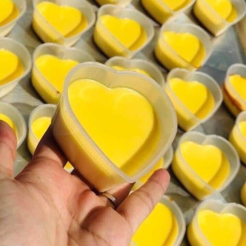 Como 50 Khuôn Làm Bánh Flan Trái Tim, Sữa Chua Rau Cau Có Nắp 90ml - hàng Việt Nam chất , an toàn với sức khỏe