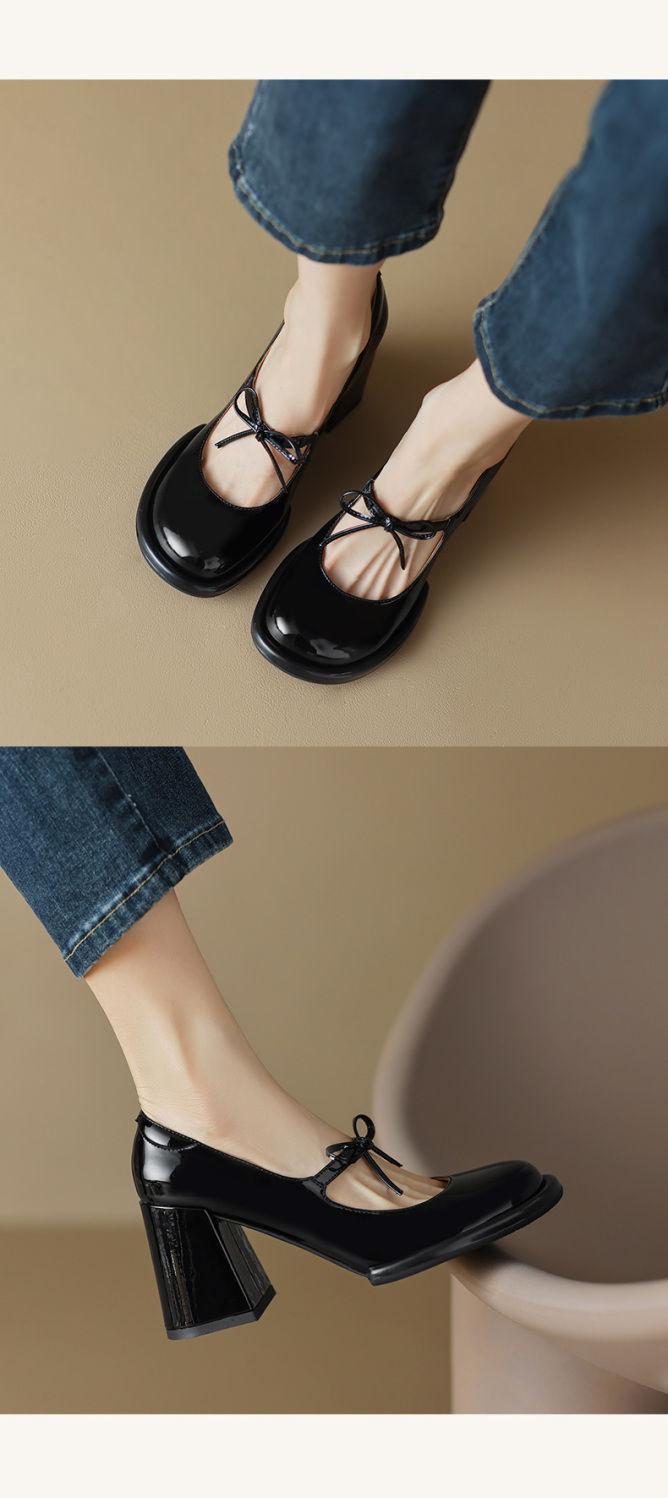 Product Introduction of Vintage Mary Jane Flat Shoes, Square Toe Design with Thick Heels, Anti-Slip Design, Available in Multiple Colors, Gift for Girlfriend. 17