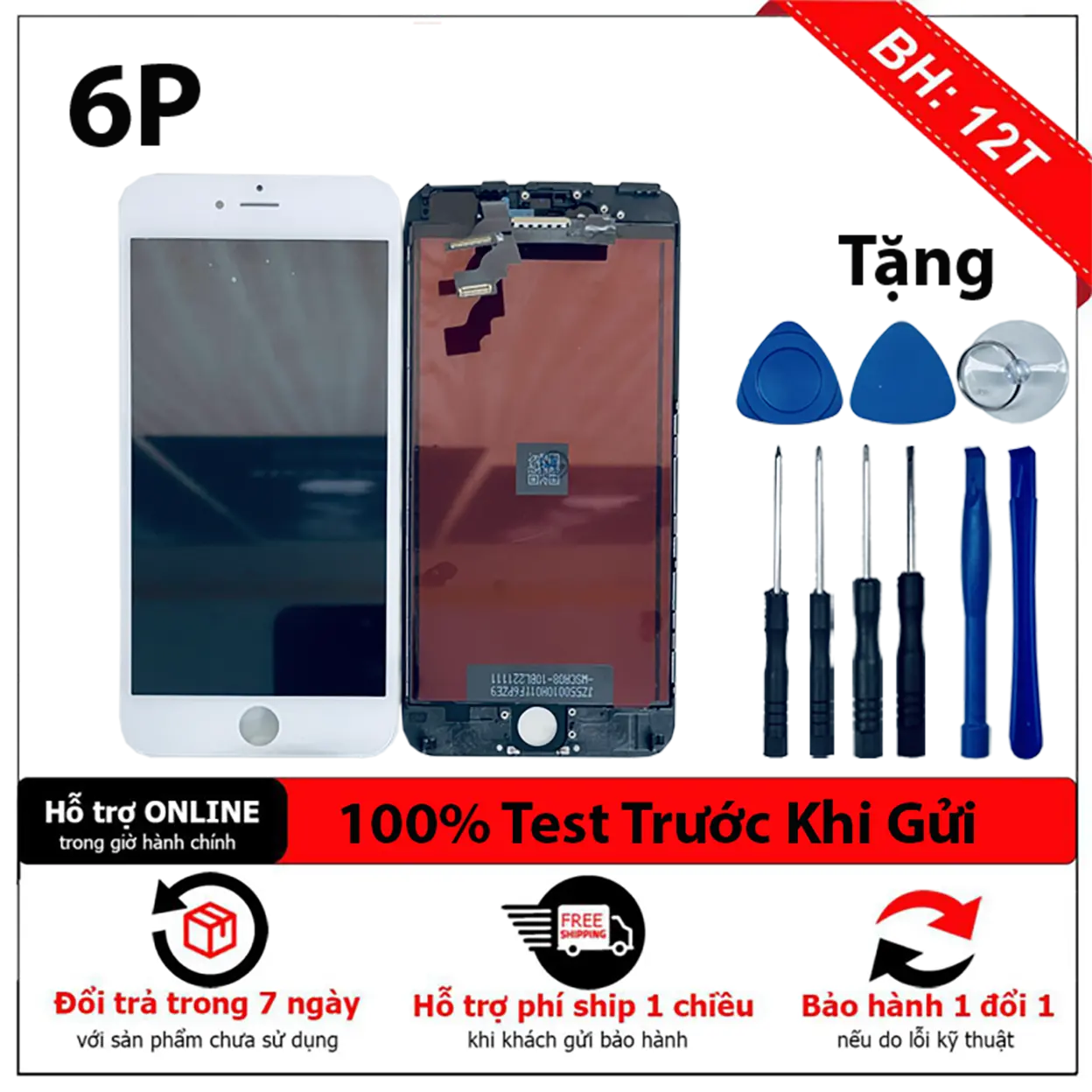 Màn hình linh kiện iPhone 6Plus LCD - Kèm bộ tua vít 9 món tự thay thế màn  hình