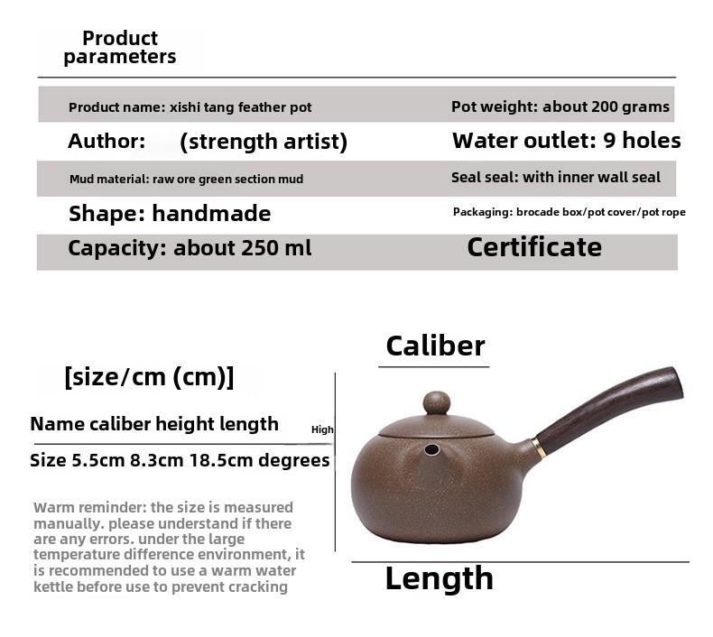 Product Introduction of # Purple Clay Pot# [Lifetime Fidelity] Yixing Purple Clay Pot Pure Handmade Famous Authentic Tea Brewing Size Capacity Yixing Original Yixing Clay Teapot Tea Set Purple Clay Handmade Vintage Tang Yu Pot Household 5