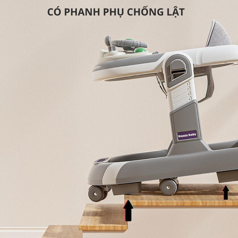 Xe tập đứng cho bé, xe tập đi chữ U cao cấp Babyhope cho bé có cần đẩy điều chỉnh độ nghiêng dễ dàng 8