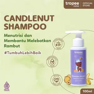 Tropee Bebe Candlenut Shampoo 100ml | Penyubur Rambut Alami | Penumbuh Rambut Bayi dan Anak