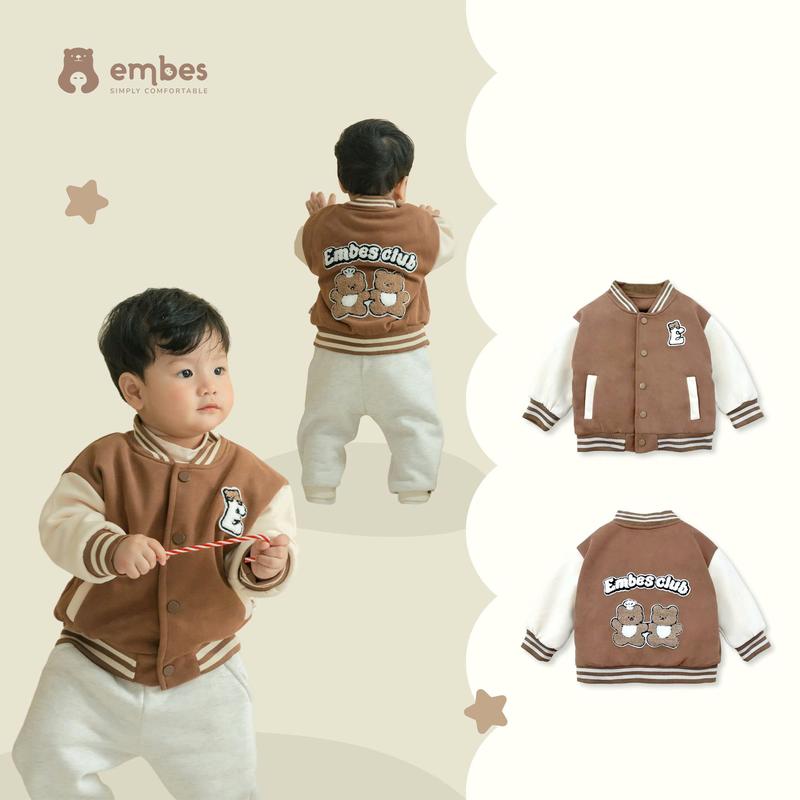 Áo khoác nỉ bomber Embes Warmy cho bé trai Embes Việt Nam từ 9 tháng - 4 tuổi -K6-12