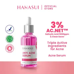 HANASUI Anti Acne Serum New Look & Improved Formula  BPOM
