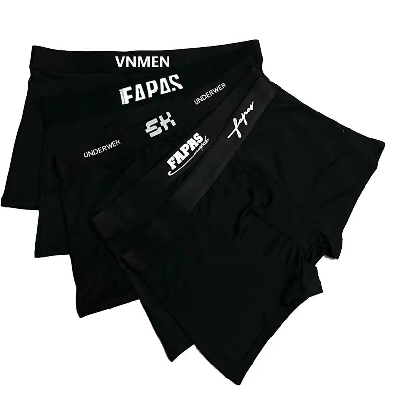 Combo 5 quần boxer nam màu đen thun lạnh, quần sịp nam Menswear nhiều mẫu khác nhau, Quần Lót sịp đùi nam co giãn 4 chiều thoải mái vận động, Boxer Quần Boxer