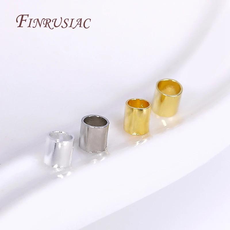Product Introduction of High Quality Cylindrical Tube Crimp End Bead For Jewellery Making Supplies Wholesale 14K/18K Gold Plated 2mm Tube Crimp Beads 8