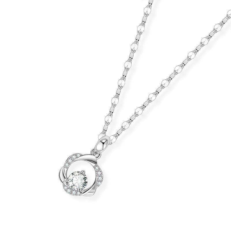 Vòng Cổ Dải Mobius, Nữ, Giá Cả Phải Chăng, Thiết Kế Sang Trọng, Phong Cách Độc Đáo Nhẫn Dây Chuyền Xương Đòn, Làm Bằng Thép Không Gỉ, Vòng Cổ Tròn Kim Cương Giả, Hợp Xu hướng Women Móc Khoá Women Móc Khoá Trang Sức Chain 2