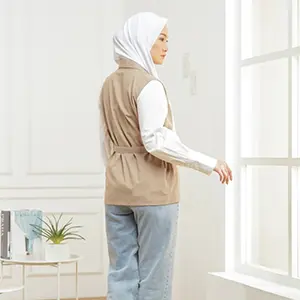 Sekido – Reina Short Outer Atasan Wanita Cantik Bahan Canvas Warna Coklat dan Abu Nyaman dan Cantik 3