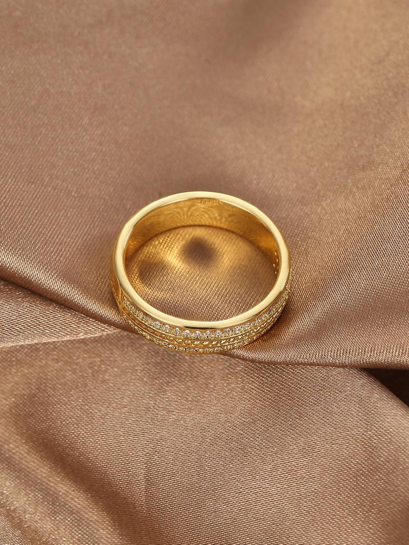 Product Introduction of Luxury Artificial Zircon Decorated Metal Ring, Fashion Party & Wedding Jewelry Accessories for Women, Elegant All-match Fashion Accessories for Daily Wear 16