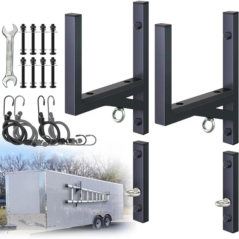 Trailer Ladder Rack,2 Racks Side Mount Steel Ladder Rack for Trailer ...