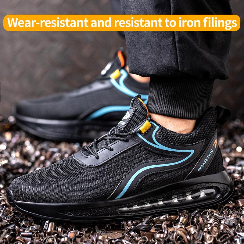 Product Introduction of Men Women Safety Shoes Anti-smash Anti-puncture Steel Toe Work Shoes Air Cushion Labor Protection Shoes Protective Shoes 3