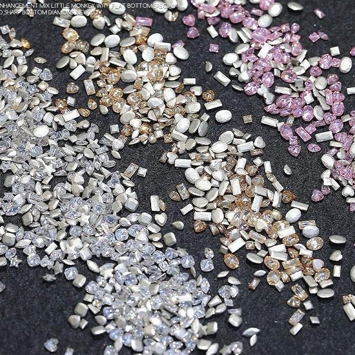 Đá khối chân bằng Super Mini Angelica- set 100v mix. Đá nail. Phụ kiện nail chính hãng