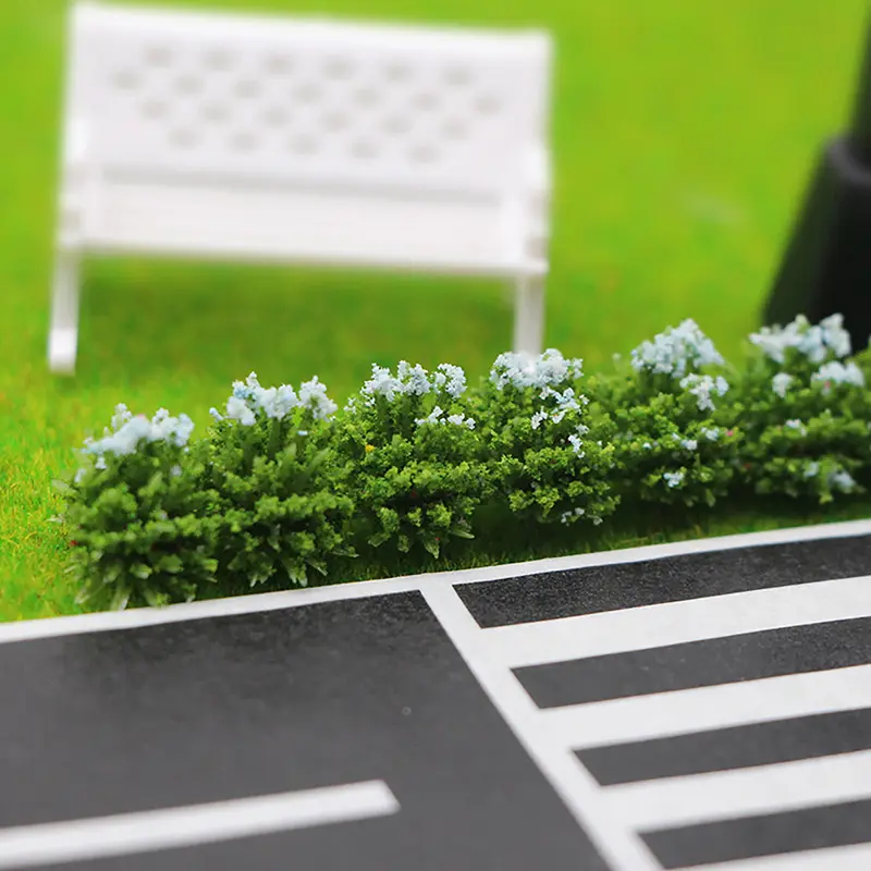 Mini 1/3Pcs 1:12 Dollhouse Miniature Shrub Strip Plant Ornament Greenbelt Garden Decor Toy Doll House Accessories