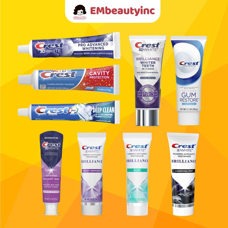 Kem đánh răng Crest 3D White Trắng Răng Cleansing Cho Nam Nữ Women