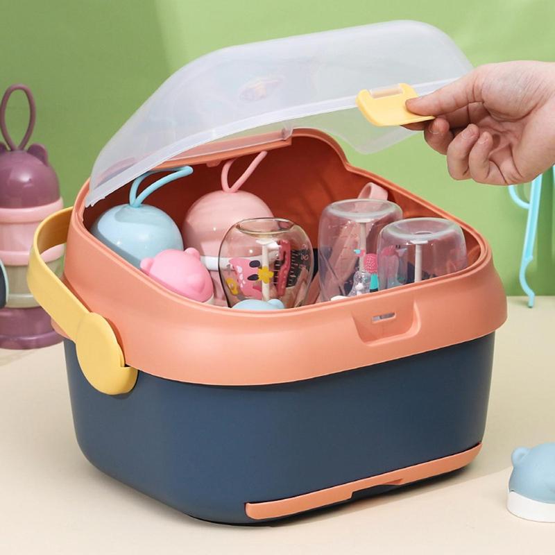 Product Introduction of Baby Bottle Storage Box Dustproof Drain Bottle Thickened Plastic Bottle Storage Box 22