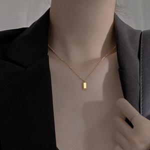 Vòng Cổ Bằng Thép Không Gỉ, Hợp Xu hướng, Dành Cho Nữ, Thiết Kế Thanh Vàng Thời Trang, Thanh Lịch Và Sang Trọng, Dây Chuyền Xương Đòn