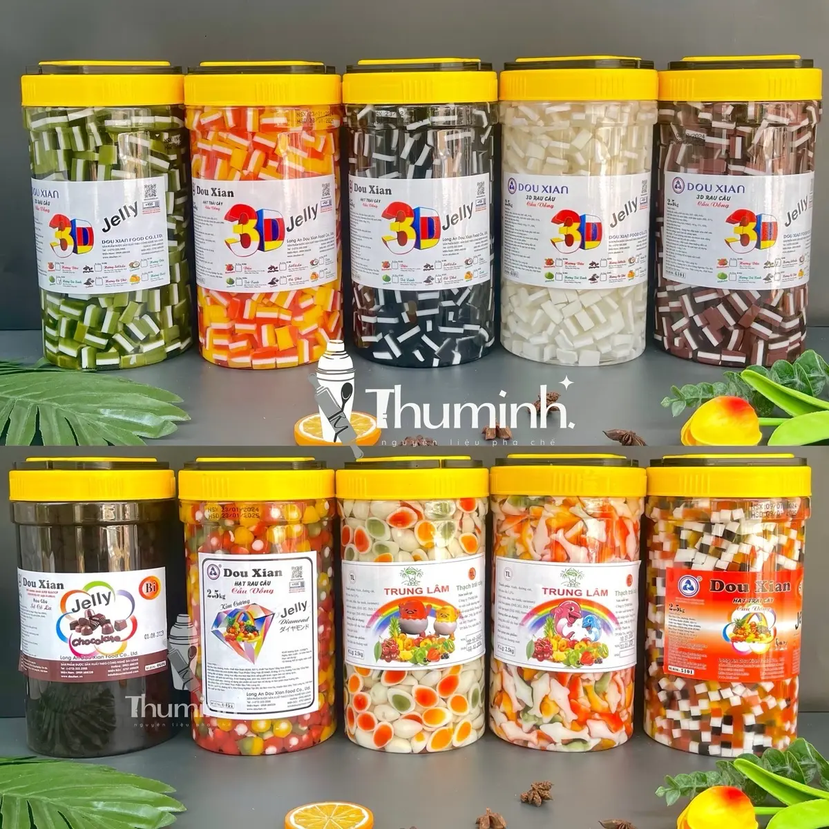 Thạch Hàng Huy Douxian Hương Trái Cây Hũ 2.5Kg