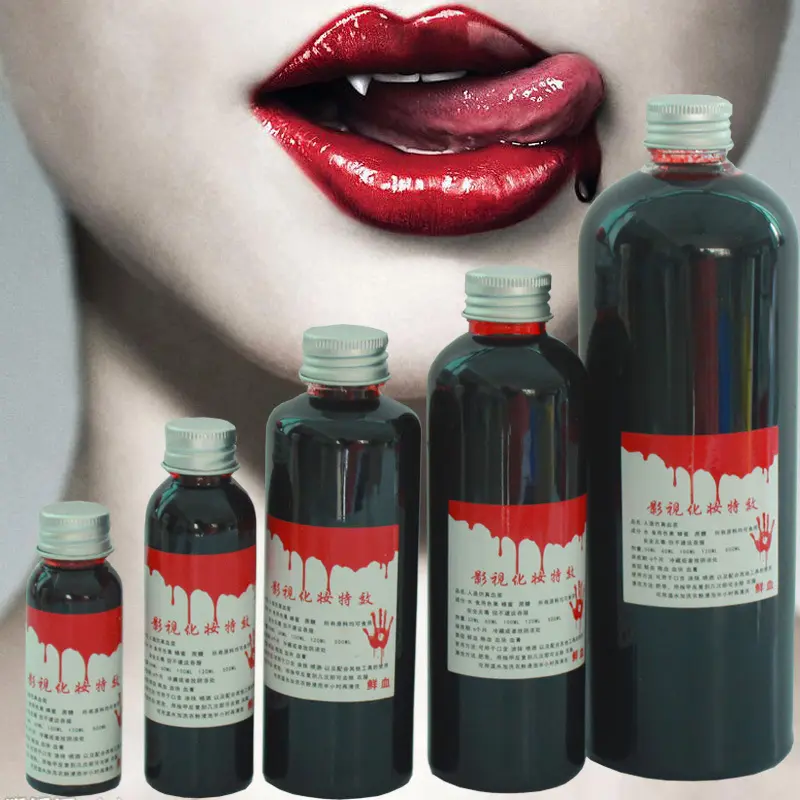 Darah Palsu Fake Blood Bottle Plasma Properti Cosplay Vampir Botol Prank Toy Halloween