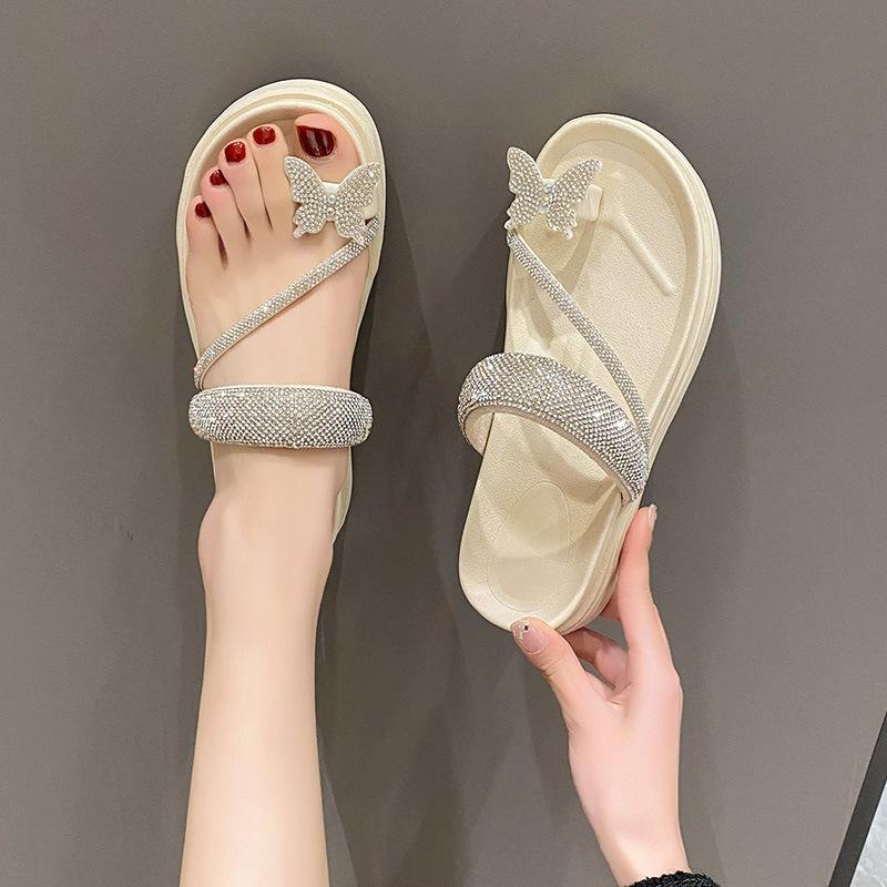 Dép nữ xỏ ngón gắn cánh Bướm cao 4cm