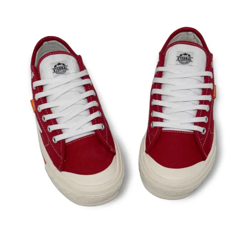 (Spesial Kemerdekaan) Sepatu Pria Wanita028 XternalStepSure Mitterns Storm Merah Putih Low Canvas Kasual Casual Shoes Sneakers 6