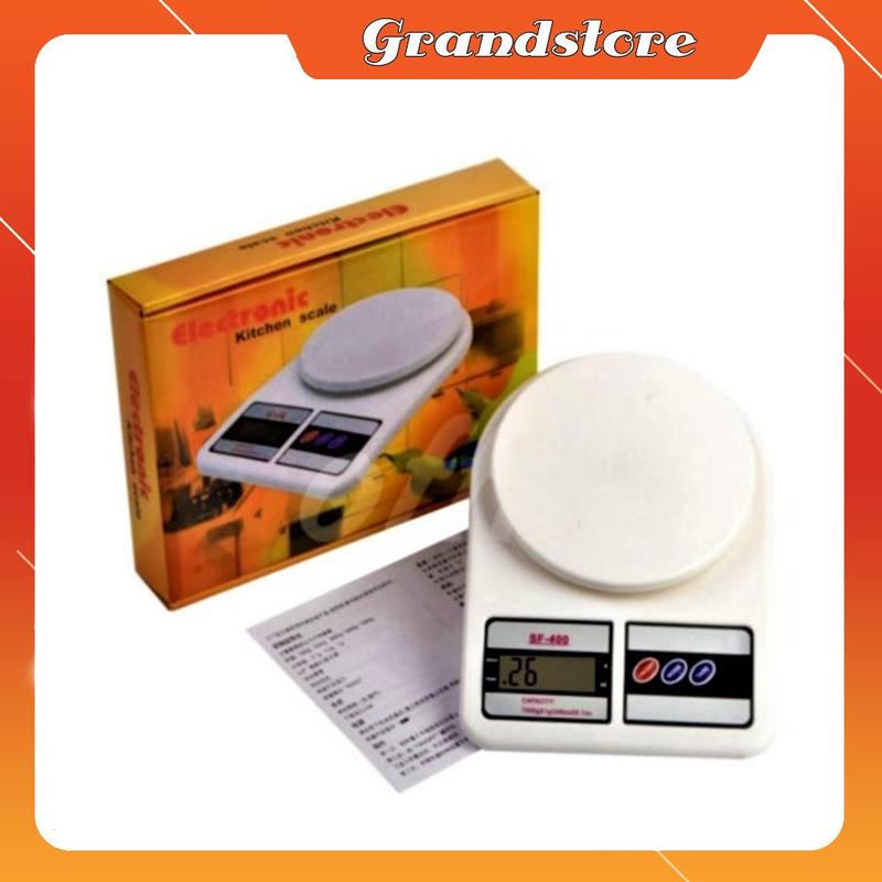 Cân điện tử nhà bếp tiểu ly 1g-7kg Kitchen Scale SF400 xài pin AA, cân tiểu li để bàn cân chuẩn kí gam thực phẩm hoa quả