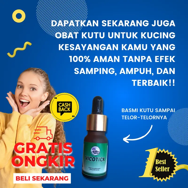 (COD) Obat Kutu Ampuh Anti Kutu Kucing Vicotick Basmi Kutu Kucing Sampai Telor-Telornya Garansi Kucing Bersih Kutu Mati 7
