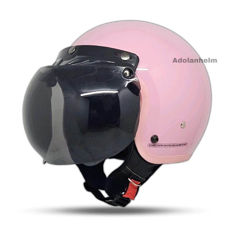 Helm Bogo Hijab Wanita List Pink Helm YRH Full Leher Flat Visor Motorcyle SNI Motorcycle 5