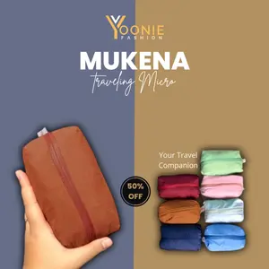 Maymukena Mukena Dewasa Traveling Mini Pouch Sejadah Set / Mukena Mini Pouch Terkecil Muslim Sajadah