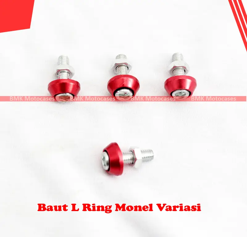 Baut L Ring Monel Tahan Karat Visor Custom Variasi Warna Merah Hitam Gold Biru Silver