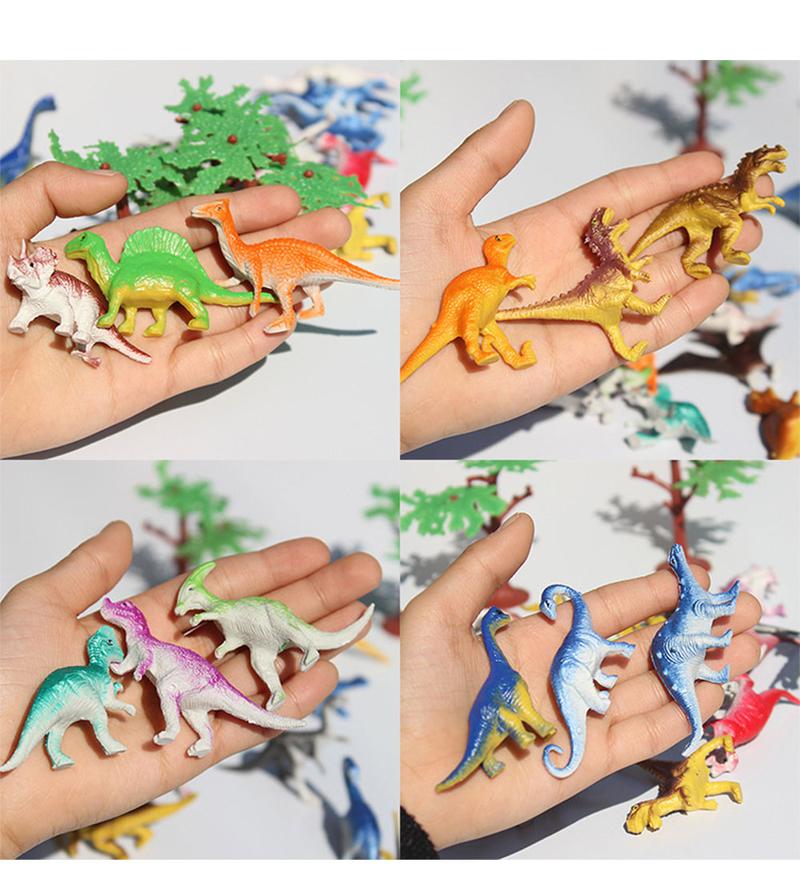 Product Introduction of 39pcs/lot Mini Dinosaur Model Children's Educational Toys Small Simulation Animal Figures kids Toys For Boy Gift 4