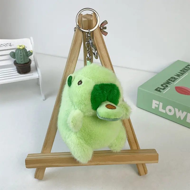 Búp Bê Nhồi Bông Capybara, Thiết Kế Bắp Cải Bơ Sáng Tạo, Đồ Chơi Lên Dây Cót Vui Nhộn, Thích Hợp Cho Trẻ Em, Mặt Dây Chuyền Gói Móc Chìa Khóa Women Móc Chìa Khoá Len 5