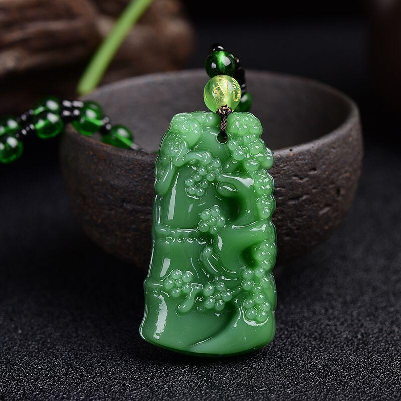 Vòng Cổ Phật Quan Âm, Ngọc Bích Giả Màu Xanh Lá Cây, Cầm Tay Và Phật Di Lặc, Dây Chuyền Áo Len Tỳ Hưu, Mặt Dây Chuyền Khóa Hòa Bình, Đồ Trang Trí Treo Thần Tài, Bán Buôn, Nhà Máy Sản Xuất 7