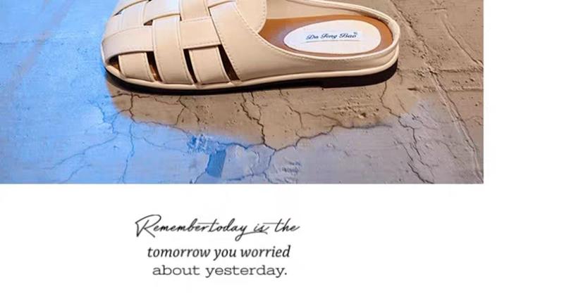 Product Introduction of 2024 Popular Roman Sandals Women's 2024 New Spring and Summer Toe Box for Outdoors Pumps Half Slippers Women's Slip-on Mules Shoes 9